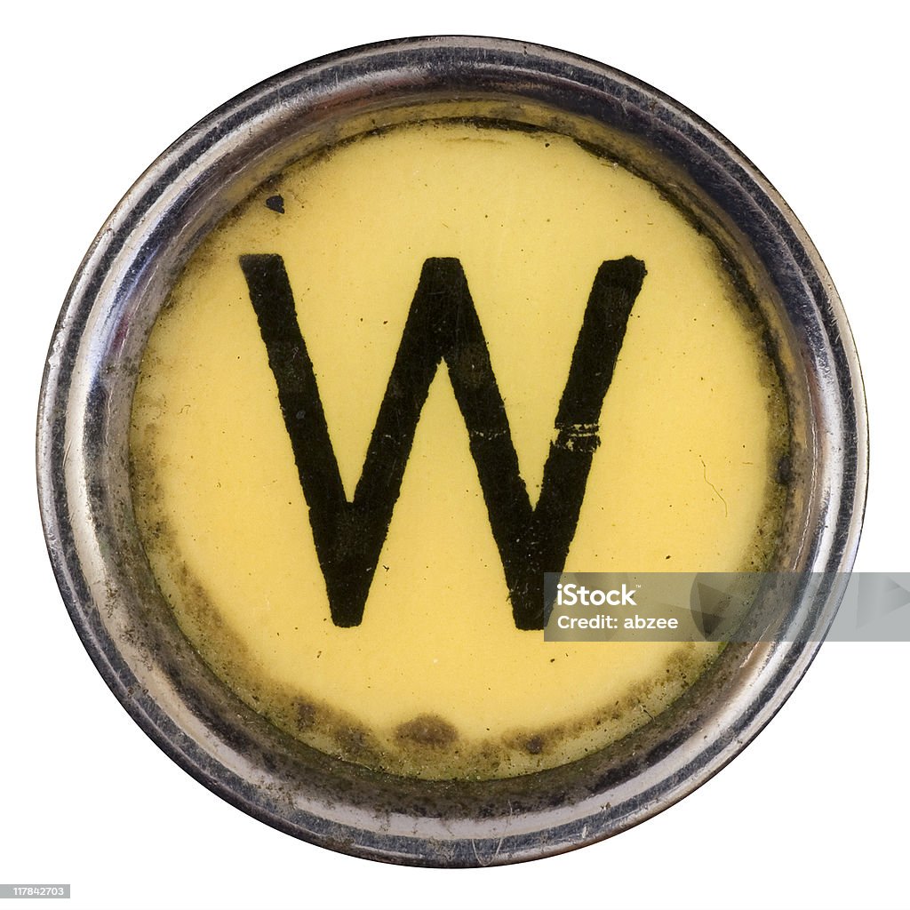 Tecla de Máquina de Escrever W - Foto de stock de O Alfabeto royalty-free