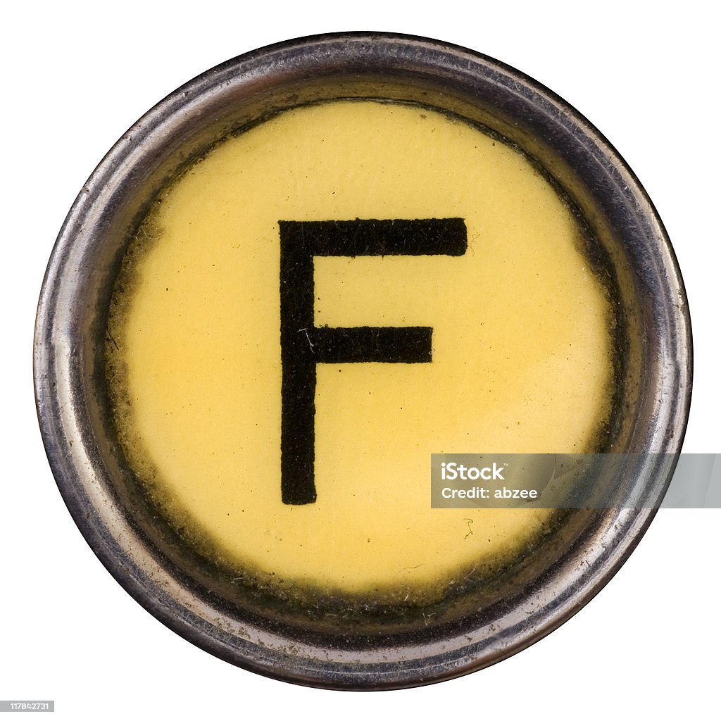 Schreibmaschinentaste F - Lizenzfrei Buchstabe F Stock-Foto