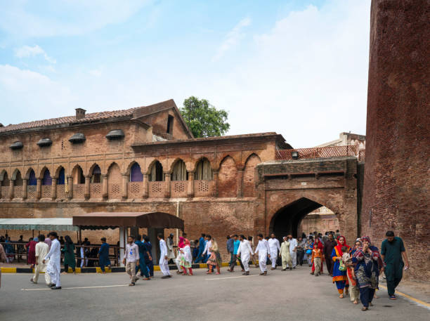 Lahore Fort, Lahore/Pakistan-August 15, 2019:Lahore Fort or Shahi Qila as it is also known as stands in the historic city of Lahore, Pakistan, is located at an eminence in the northwest corner of the Walled City which is spread over approximately 50 acres and is trapezoidal in form at Lahore
