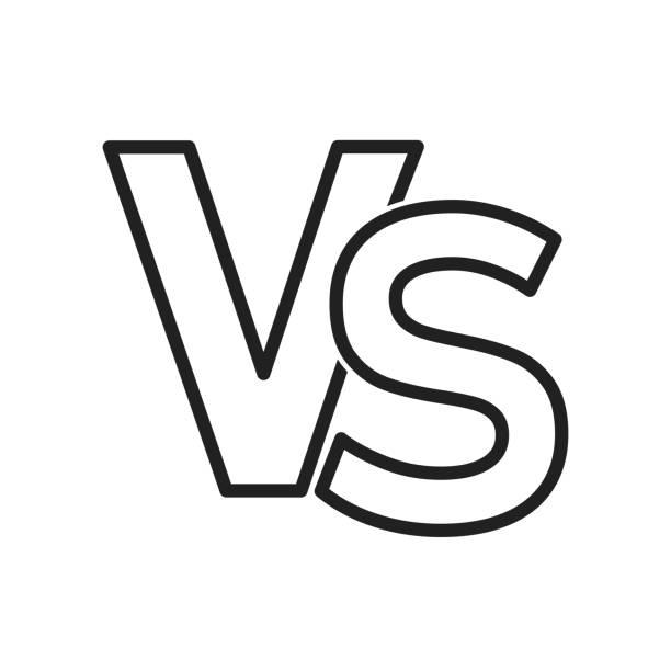 istock VS or versus icon isolated. Confrontation symbol. Game concept. Letter sign of choise. 1178429109