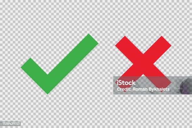 Checkmark Cross On White Background Isolated Vector Sign Symbol Checkmark Icon Set Checkmark Right Symbol Tick Sign Flat Vector Icon Test Question - Arte vetorial de stock e mais imagens de Letra X