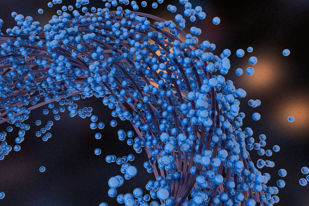 istock A mass of flowing spheres, 3d rendering. 1178446984