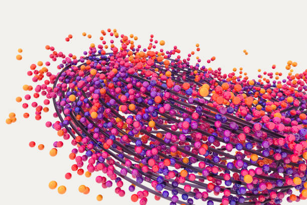 istock A mass of flowing spheres, 3d rendering. 1178447028