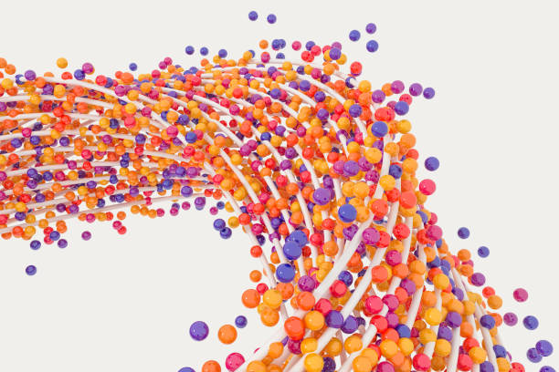 istock A mass of flowing spheres, 3d rendering. 1178447042