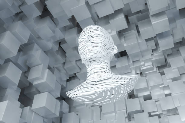 istock The head of the virtual robot with concepts of artificial intelligence, 3d rendering. 1178451570