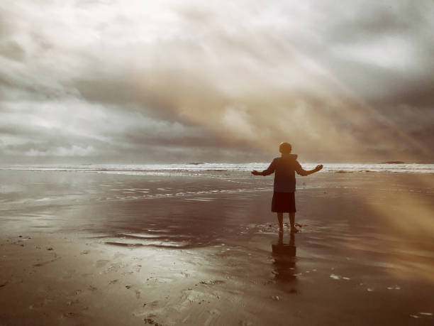 istock Beach time adventures with 9 year old and family 1178451583