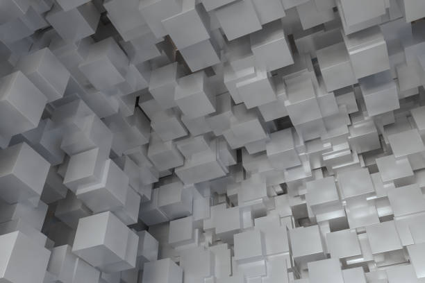 istock The room made of cubes, in three-dimensional space, 3d rendering. 1178452780