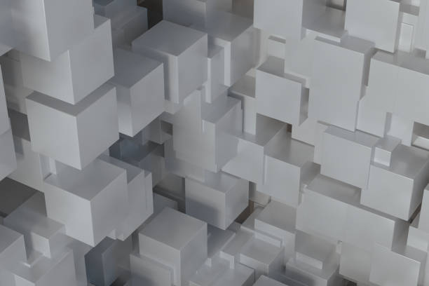 istock The room made of cubes, in three-dimensional space, 3d rendering. 1178452808