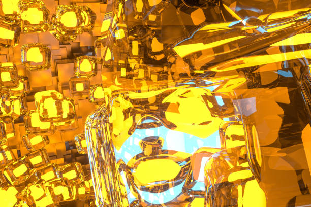 istock The room made of cubes, in three-dimensional space, 3d rendering. 1178452903