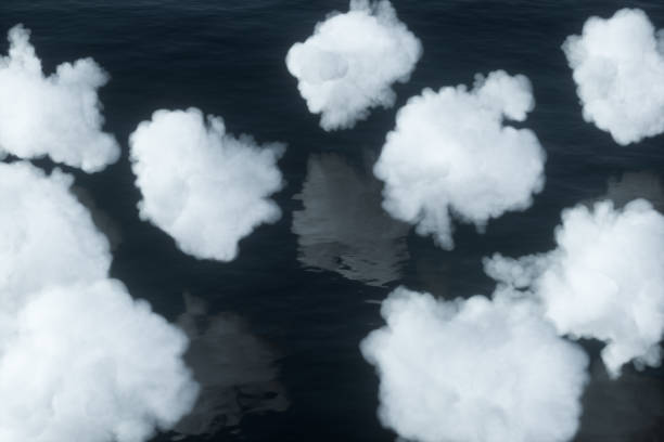 istock The lovely white cloud on the ocean, 3d rendering. 1178453880