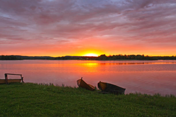 istock Colorful sunset on the lake 1178453943