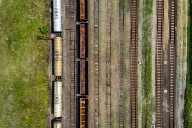 istock Aerial view of railroad 1178457181