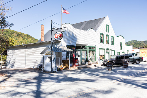 Valle Crucis, NC, USA-24 Sept 2019: The historic Mast General Store, first opened as the Taylor General Store in 1883.