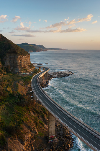 Sunrise at the Sea Cliff Bridge, New South Wales, Australia