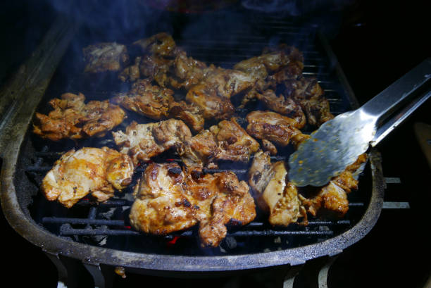 istock Chicken thighs on the grill 1178468108
