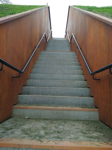 istock Staircase with stone steps for pedestrians 1178468573
