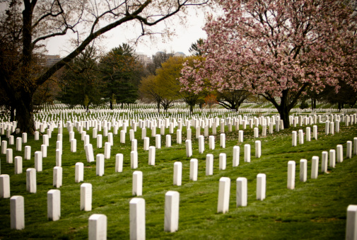 Huez Cemetery in the Alps, France