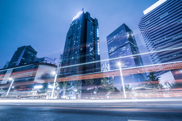 istock Night view of architectural landscape in a city 1178470849