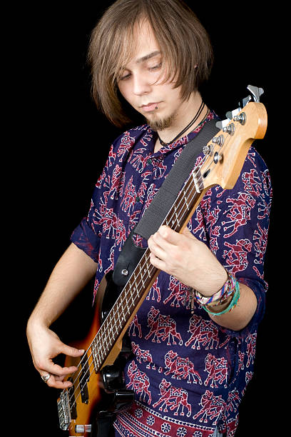 istock The young man with a guitar. Isolated 117847238