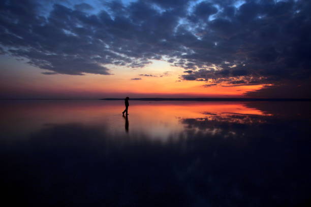 istock Sunset over salt lake 1178475495