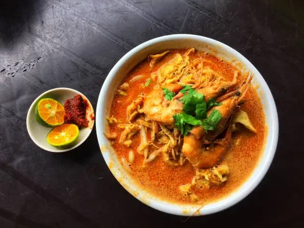 Sarawak laksa is a popular soup base noodle dish in Malaysia