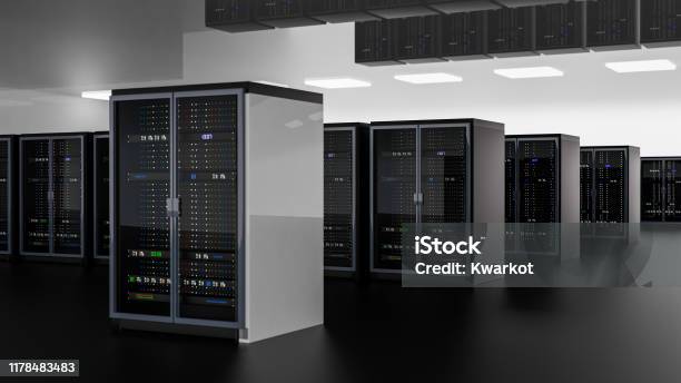 Ruang Rak Server Pusat Data Ruang Server Cadangan Hosting Mainframe Pertanian Dan Rak ...