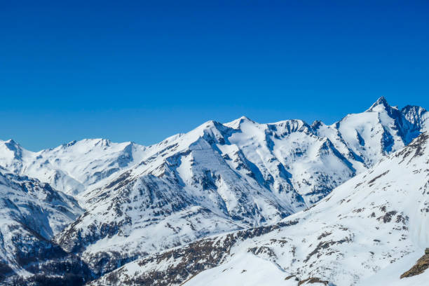A wintery and cloudy day in the Alps and mountains of France