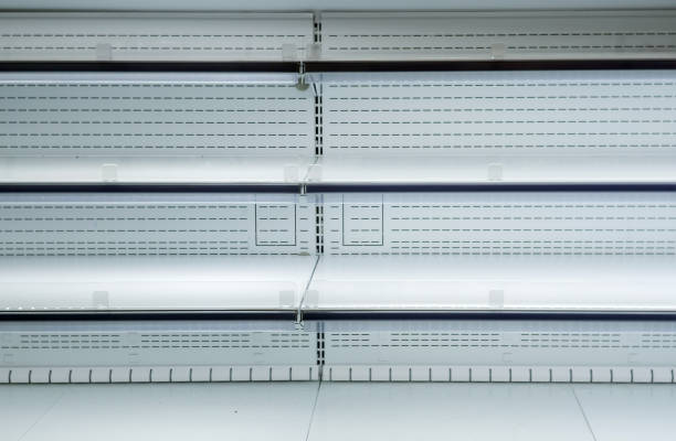 istock black Friday White empty shelves showcase display sale 1178487902