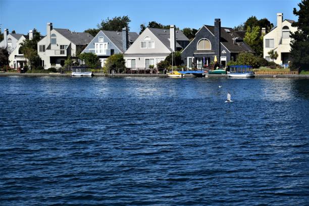 istock Beautiful houses by the lake 1178487996