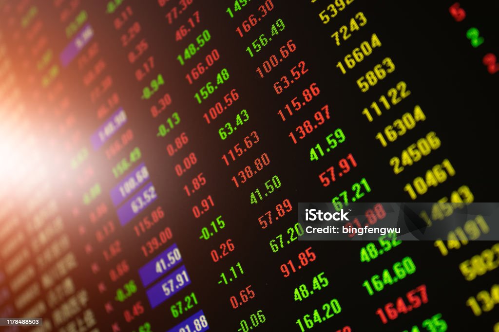Stock Exchange Market Currency, Technology, Stock Market and Exchange, Finance, Stock Market Data Nikkei Index Stock Photo