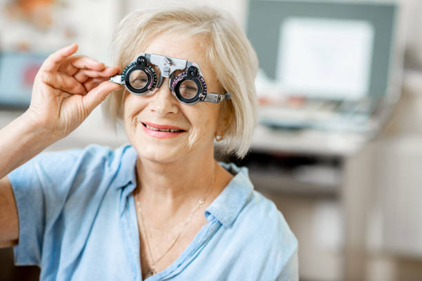 istock Senior woman checking vision 1178488950
