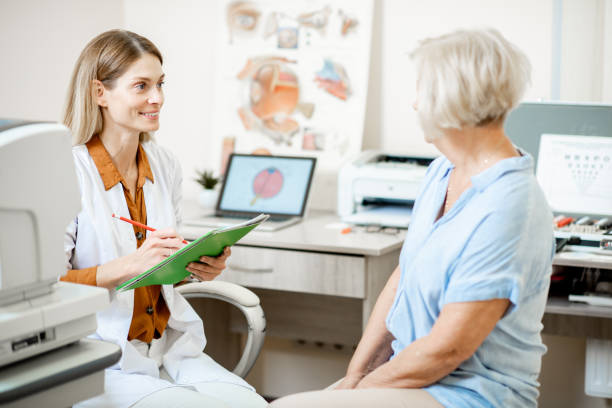 istock Senior patient with ophthalmologist in the office 1178489648