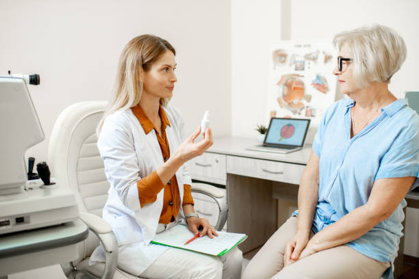 istock Senior patient with ophthalmologist in the office 1178489670