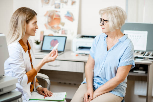 istock Senior patient with ophthalmologist in the office 1178489697