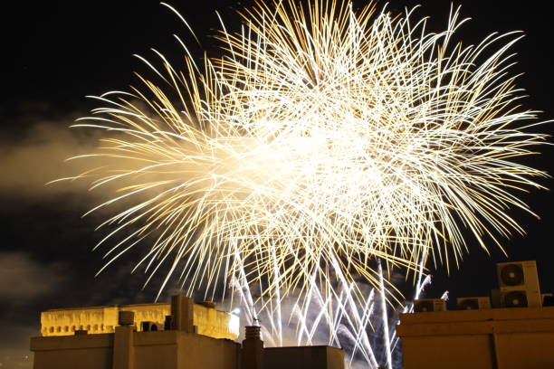 istock Fireworks in Elche for the festivities 1178494448
