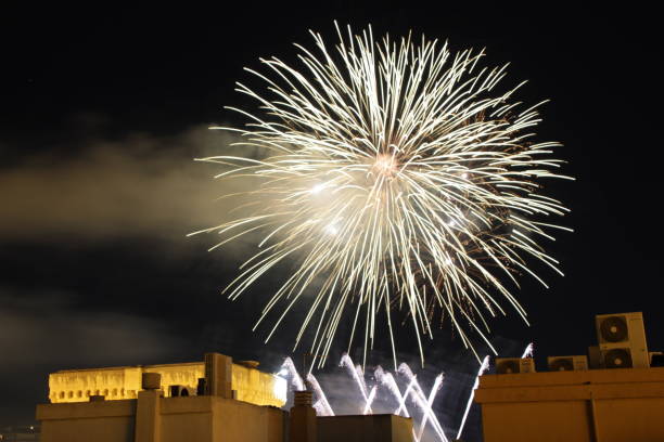 istock Fireworks in Elche for the festivities 1178495744