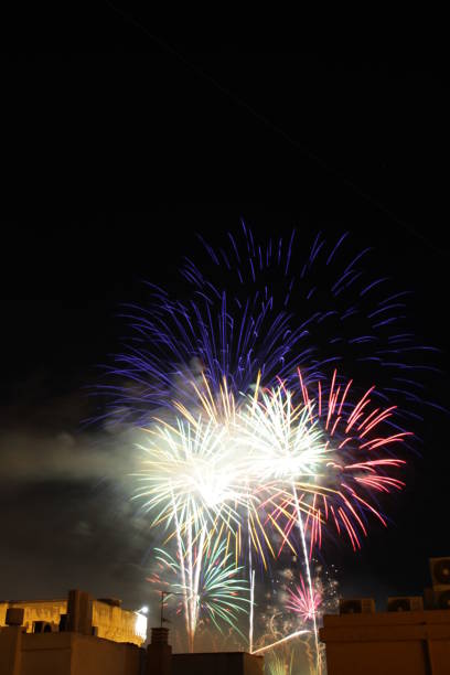istock Fireworks in Elche for the festivities 1178496046