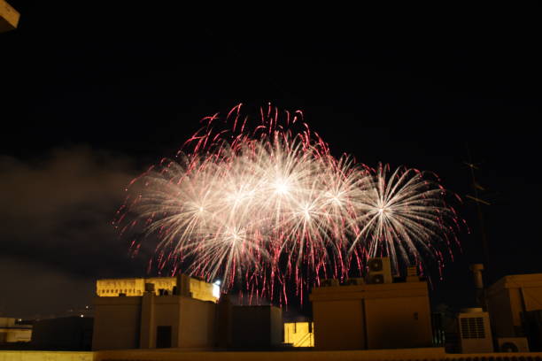 istock Fireworks in Elche for the festivities 1178496069