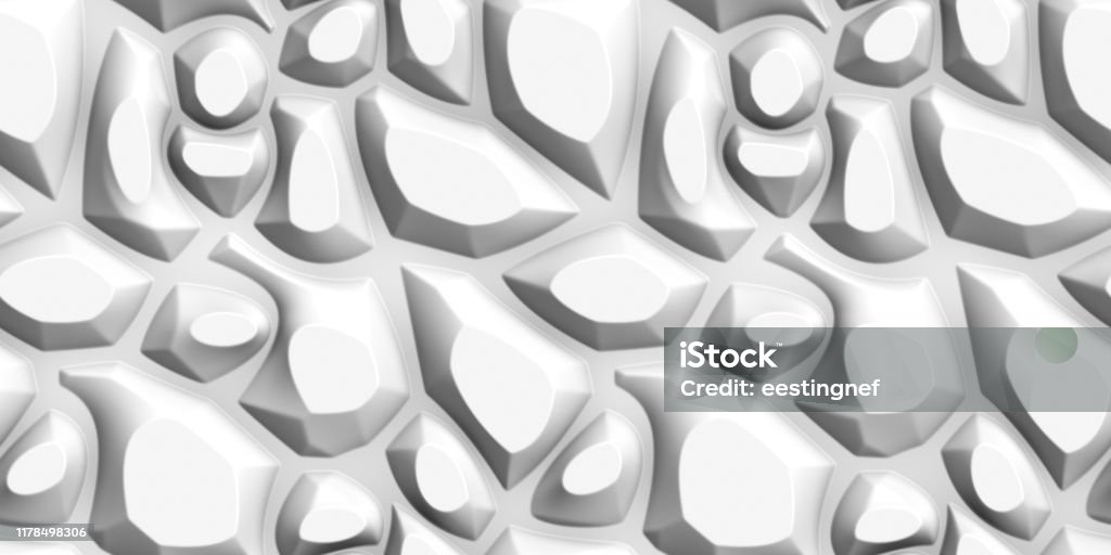 Random Stone Pattern For Rendering Abstract Stone 3d White Background Seamless Pattern Rendering ...