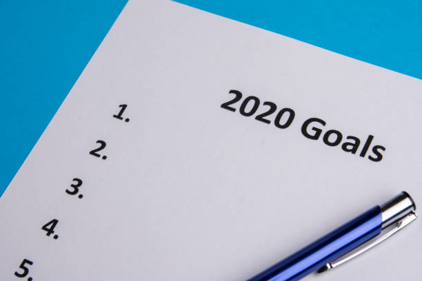 istock List of goals for 2020. . From Above. Copy space 1178498593