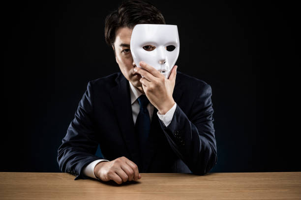 Businessman with mask