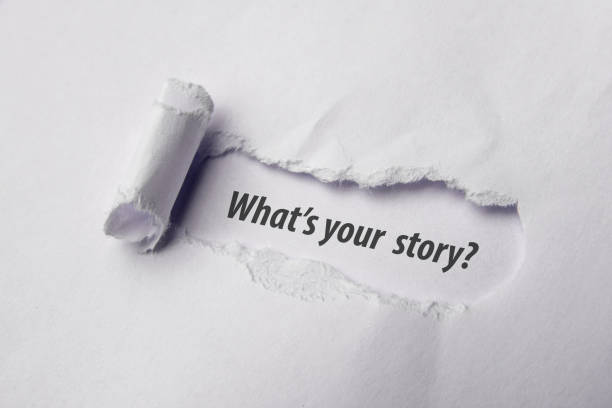 istock What is Your Story white Torn Paper. Copy space 1178499576