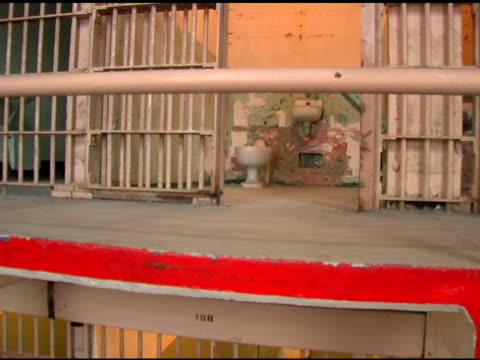 Alcatraz Prison Cells - Crane Down Shot