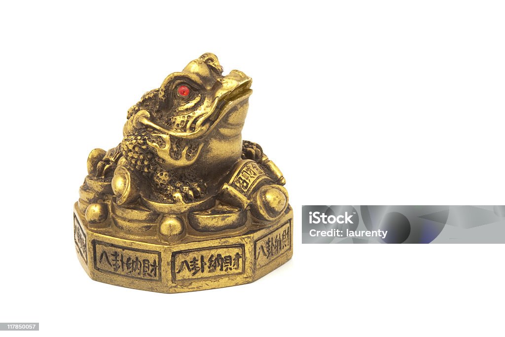 Золотой лягушка с монетами - Стоковые фото Азия роялти-фри