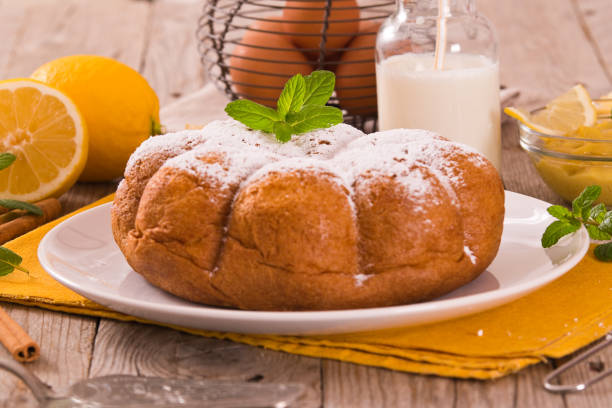 istock Cake with lemon cream filling. 1178501188