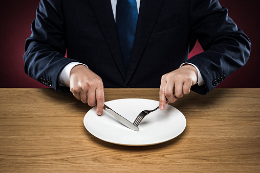 Businessman and meal image