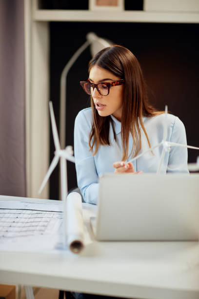 istock Busineswoman working on sustainable development. 1178504830