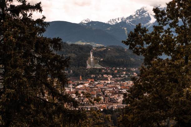 panoramic view over Innsbruck austria