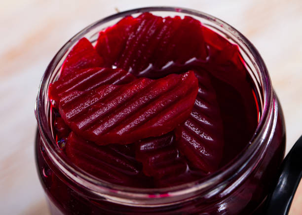 istock Glass jar with pickled red beets 1178511597