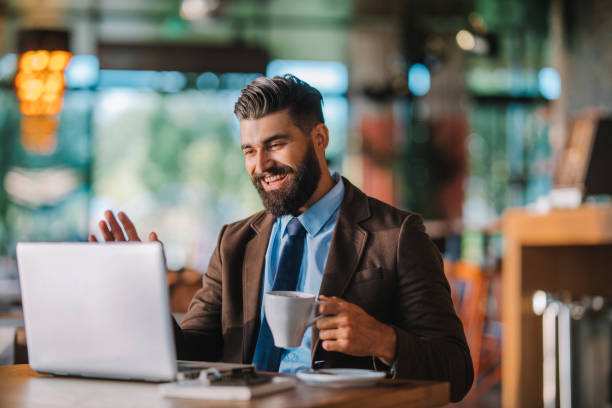 istock Business man drinking coffee in a cafe 1178511858